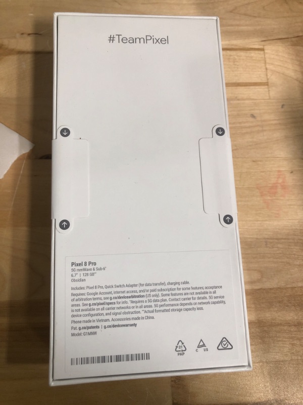Photo 2 of ****FACTORY SEALED**** Google Pixel 8 Pro - Unlocked Android Smartphone with Telephoto Lens and Super Actua Display - 24-Hour Battery - Obsidian - 128 GB 128 GB Phone Only Obsidian