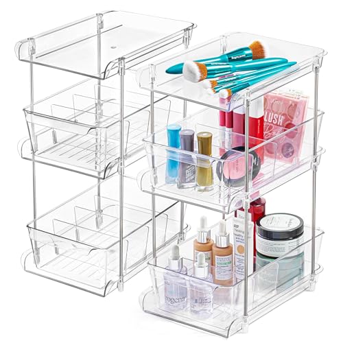 Photo 1 of 3 Tier Clear Under Bathroom Sink Organizer Pull Out Drawer | Bathroom Cabinet Organizer Under Sink | Under Vanity Organizer | Medicine Cabinet Storage
