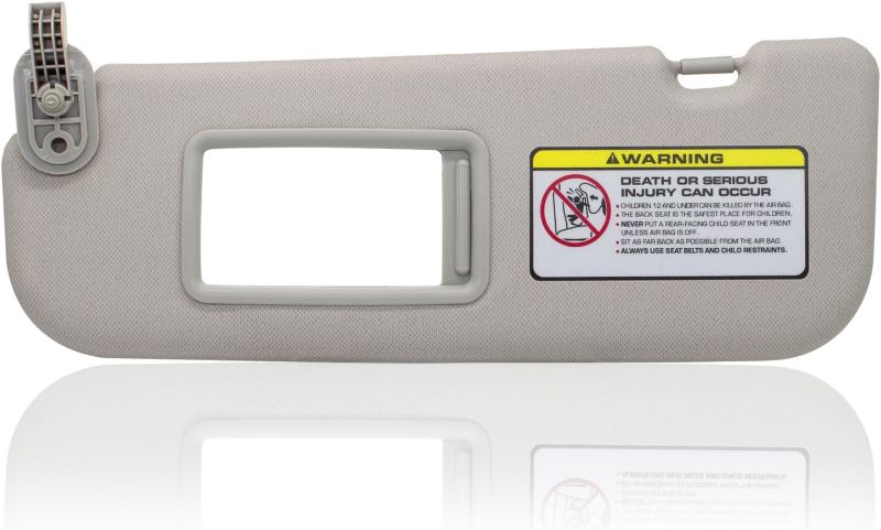 Photo 1 of Driver Left Side Sun Visor Compatible with Hyundai Elantra 2011-2015 Hyundai Veloster 2006-2016 Replacement OEM Number 852103X000TX Colour Gray Gray(Left Driver)