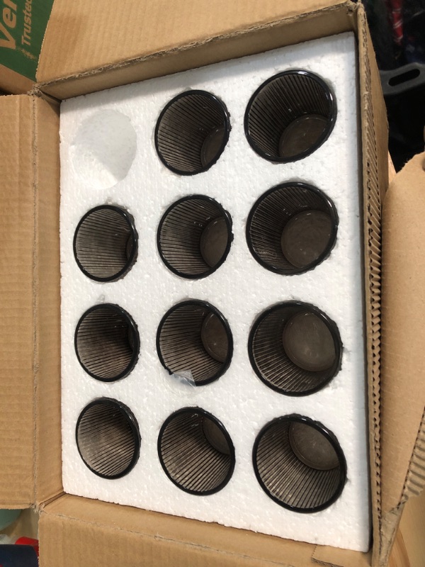 Photo 1 of 24 Pcs Gray Votive Candle Holders, Glass Tea Light Candle Holder for Wedding Centerpieces, Candle Holder for Tables Bridal Shower Party Table Decorations(Gray,24) Gray 24.