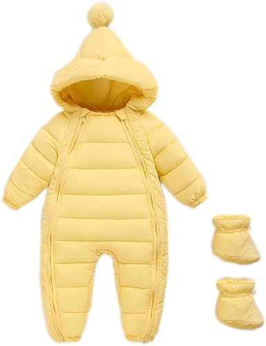 Photo 1 of JunNeng Baby Newborn Thick Hooded Winter Snowsuit Romper Boy Girl Snow Wear with Boots