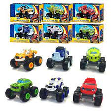 Photo 1 of BEMYWJ with Lights and Music The Monster Machine Vehicle 6 Piece Set Truck Vehicles Racer Cars Toy-Suitable for 3.4.5.6 Year Old Children (Five Alloy) Toy car