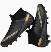 Photo 1 of black and gold football cleats nike