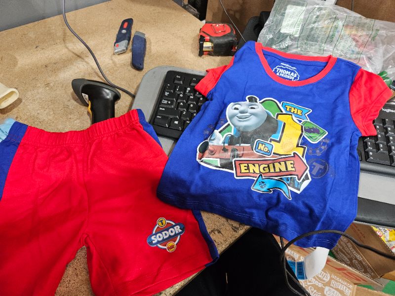 Photo 1 of Blue & Red 4T Toddler Outfit (Thomas The Train Design) 