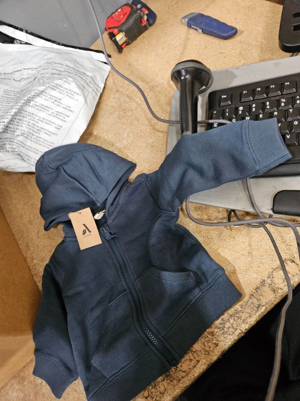 Photo 1 of 12m navy zipper Hoodie for baby amazon aware brand cotton 