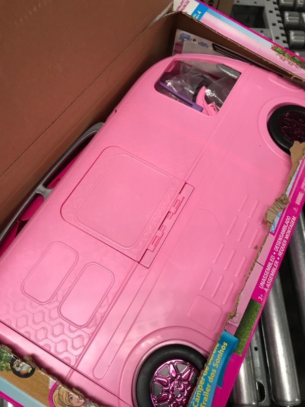 Photo 3 of Barbie Camper Playset With Barbie Accessories, Pool And Furniture, Rolling Vehicle With Campsite Transformation??? [Amazon Exclusive]