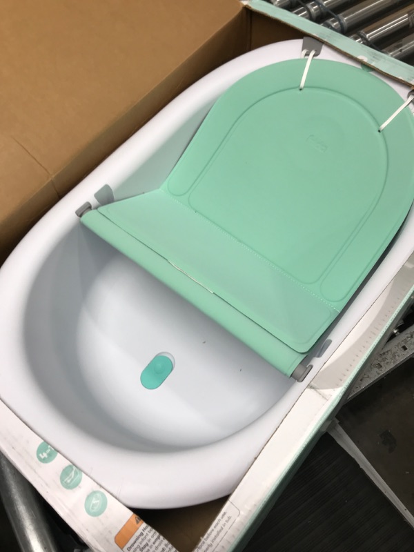 Photo 2 of 4-in-1 Grow-with-Me Bath Tub by Frida Baby Transforms Infant Bathtub to Toddler Bath Seat with Backrest for Assisted Sitting in Tub