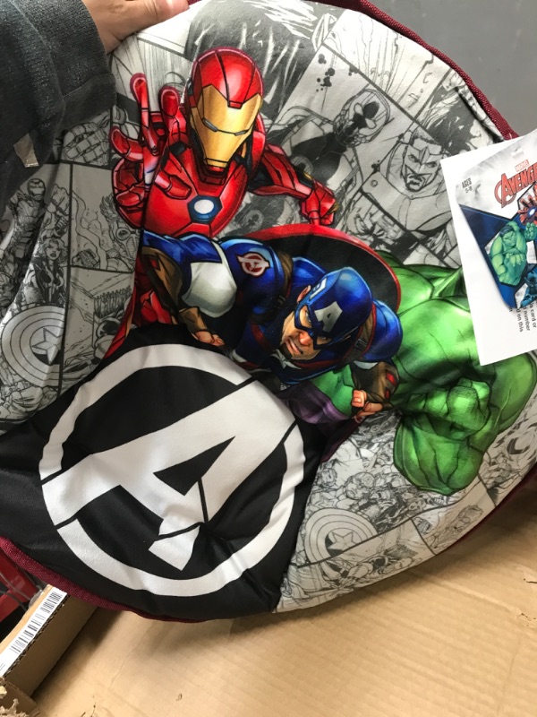 Photo 3 of Avengers Toddler 19” Folding Saucer Chair with Cushion, Metal, Ages 3+