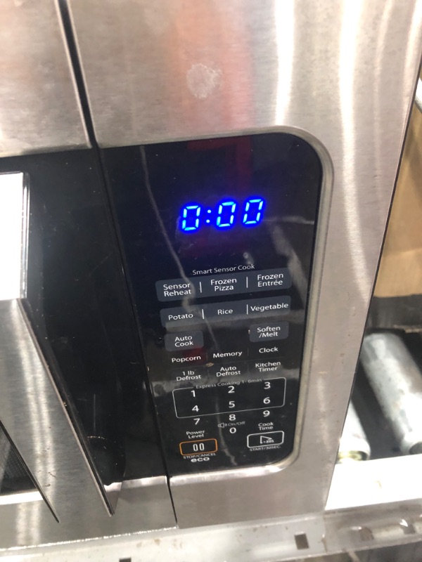 Photo 1 of ***SEE NOTE*** Toshiba ML2-EM62P(SS) Large Countertop Microwave with Smart Sensor, 6 Menus, Auto Defrost, ECO Mode, Mute Option & 16.5" Position Memory Turntable, 2.2 Cu Ft, 1200W, Stainless Steel 2.2 Cu. Ft.-Smart Sensor