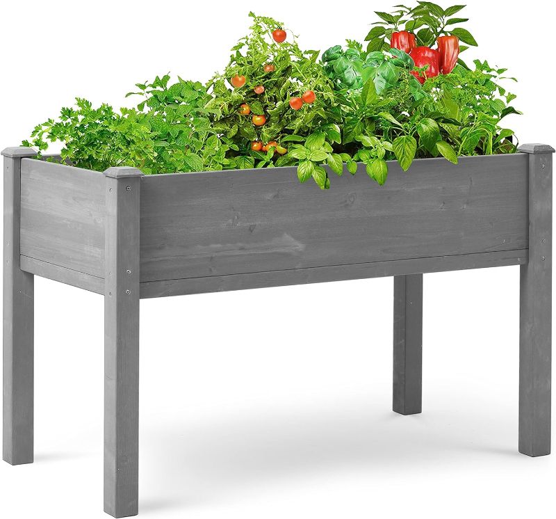 Photo 1 of 48x24x30 Raised Garden Bed with Legs, Elevated Wooden Planter Box for Outdoor Plants Herbs
