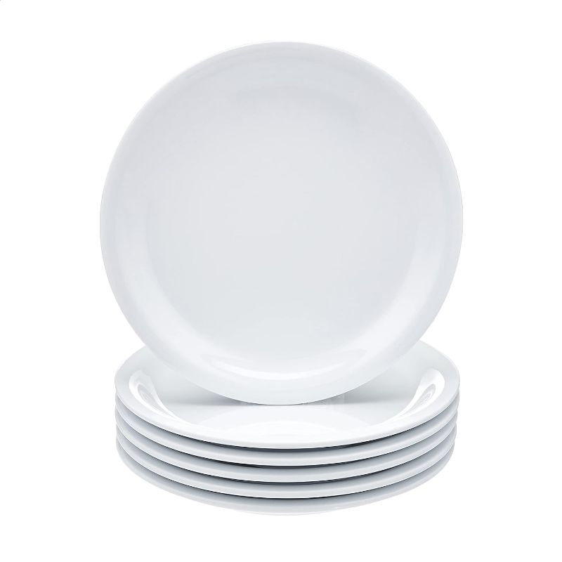 Photo 1 of 24   Amazon Basics Melamine Oval PlateS, 6.5 Inch, White 