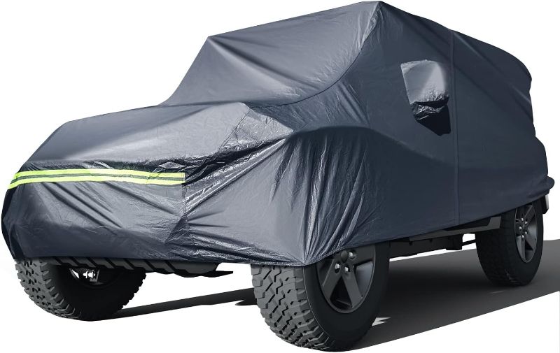 Photo 1 of (VISIBLY DIRTY) KAKIT 6 Layers Heavy Duty Covers for Jeep 2007-2020 (4 Door Waterproof & All Soft Inside with Windproof Strap & Driver Door Zipper) XXL