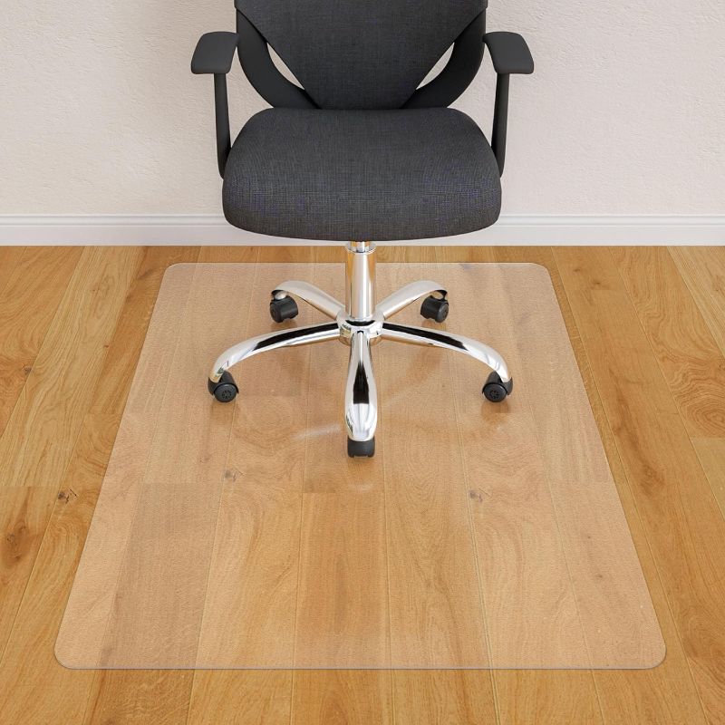 Photo 1 of HOMEK Chair Mat for Hardwood Floor, 48”x 48” Office Chair Mat, Floor Mat for Office Chair, Clear Desk Chair Mat for Computer Desk
