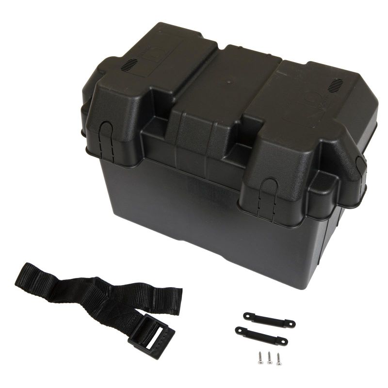 Photo 1 of 2 Black Battery Boxes (&Straps) 