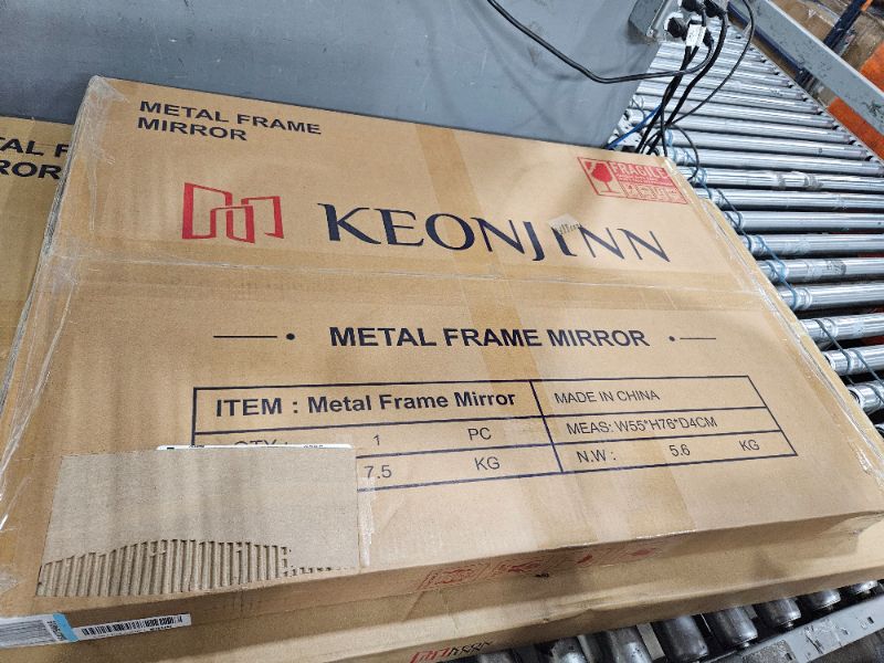 Photo 5 of ***see notes***KEONJINN Black Metal Frame Mirror W55XH76XD4CM (5.6KG) 