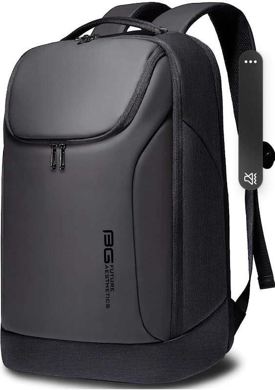 Photo 1 of Bange Black Pleather Bag Backpack, MultiZippers & Multipocket BANGE Business Smart Backpack Waterproof, fit 15.6 Inch Laptop Backpack(NO USB)
 