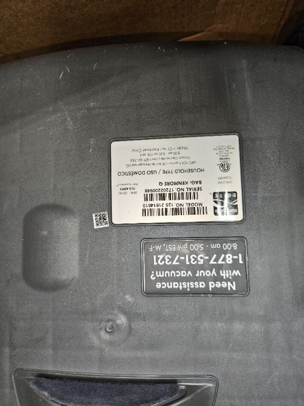 Photo 3 of (VISIBLY USED) Kenmore Elite 21814 Pet Friendly CrossOver Lightweight Bagged HEPA Canister Vacuum with Pet PowerMate, Extended Telescoping Wand, Retractable Cord, 2 Floor Nozzles, and 4 Cleaning Tools-Silver/Gray
 Kenmore Star Grip Elite Kenmore Q Bag  MO