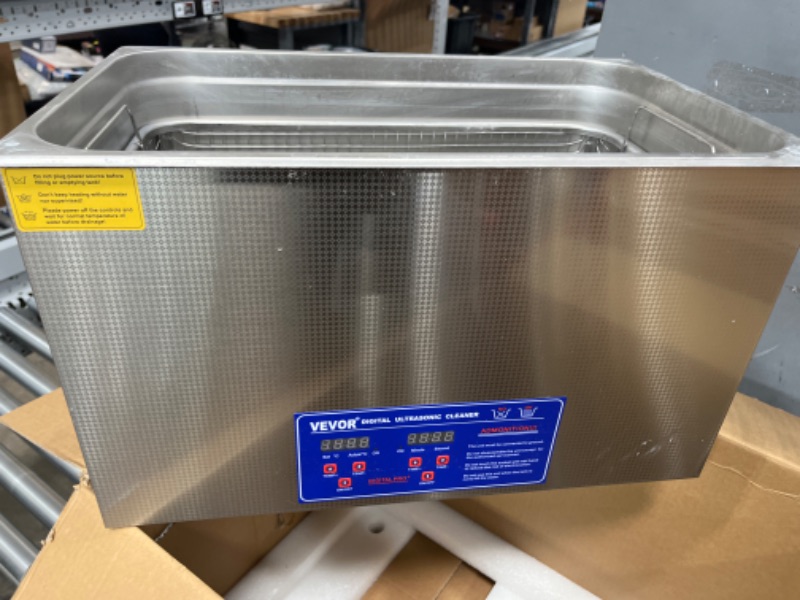 Photo 2 of 22L Industrial Ultrasonic Cleaner with Digital Timer&Heater 40kHz Professional Ultrasonic Cleaner 110V with Excellent Cleaning Effect for Wrench Tools Industrial Parts Mental Apparatus
