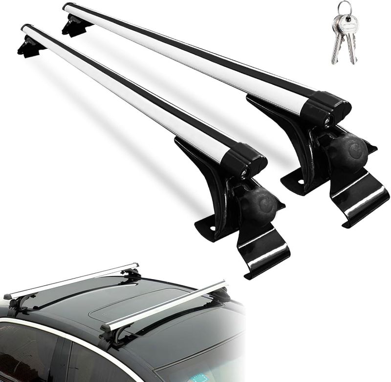 Photo 1 of 2024 Upgraded Universal Roof Rack Cross Bars with Locks, 47" Modern Crossbars Car Racks for Roof Rack, Roof Rack for Car Without Rails, Automotive Exterior Accessories Trailer Roof Rack for Luggage 