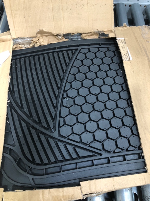 Photo 2 of AmazonBasics 4 Piece Heavy Duty Floor Mat - Black Black Floor Mat