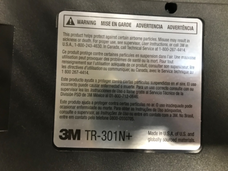 Photo 6 of 3M PAPR Respirator, Versaflo Powered Air Purifying Respirator Heavy Industry Kit, TR-800-HIK, Intrinsically Safe, NIOSH, Ready to Use All-in-One Respiratory Protection for Particulate, Gas and Vapor