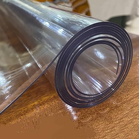 Photo 2 of MAOYUAN Transparent PVC tablecloth, kitchen, dining table, chair cover, transparent tablecloth for floor protection, thickness 2 mm, 80 x 160 cm