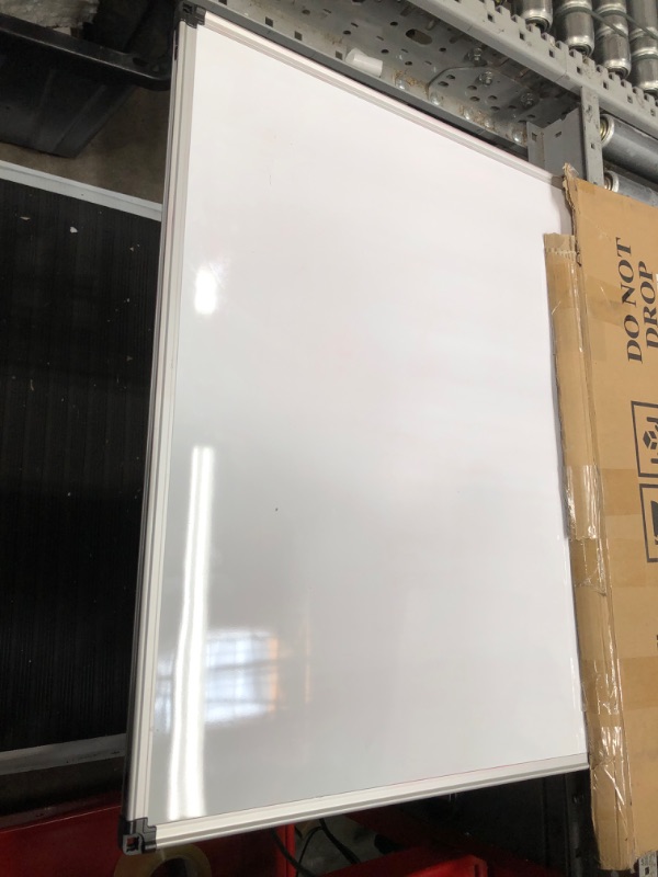 Photo 2 of XBoard Magnetic Dry Erase Board/Whiteboard, 36 X 24 Inches, Double Sided White Board,1 Dry Eraser & 3 Dry Erase Markers & 4 Push Pin Magnets 36" x 24"