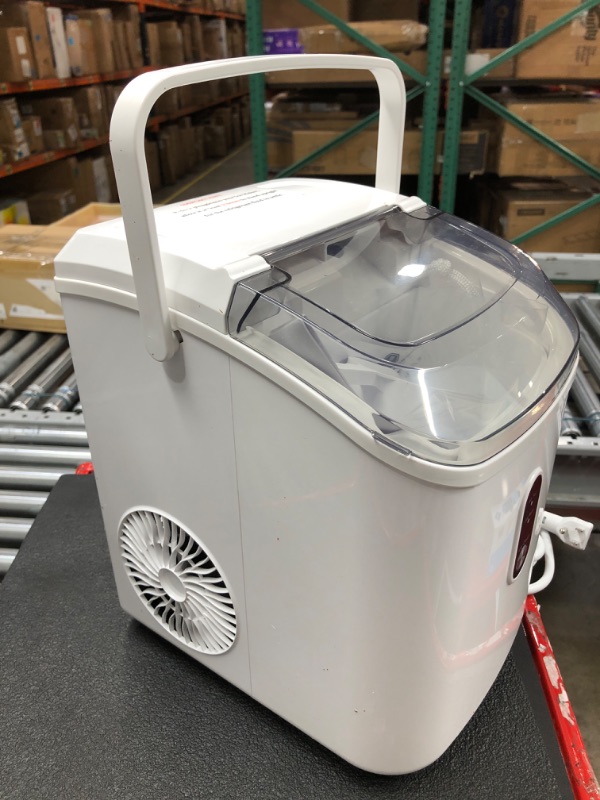 Photo 1 of Nugget Countertop Ice Maker with Soft Chewable Pellet Ice, Automatic 34lbs in 24 Hours,Pebble Portable Ice Machine with Ice Scoop, Self-Cleaning, One-Click Operation, for Kitchen,Office White 34Lbs/24H White 1