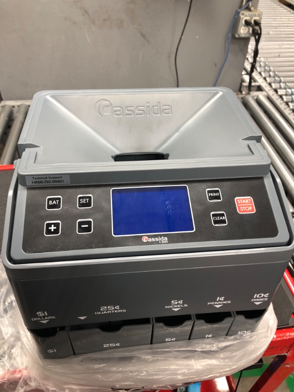 Photo 2 of Cassida C300 Professional USD Coin Counter, Sorter and Wrapper/Roller | 35% Faster Wrapping Coins with Quickload Technology | 300 Coins/Minute | Printing-Compatible | Includes 5 Wrapper Sets