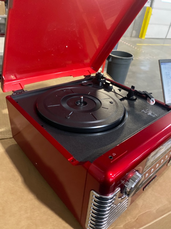 Photo 4 of **FOR PARTS ONLY*NON-FUNCTIONAL*
Victrola 50's Retro Bluetooth Record Player 