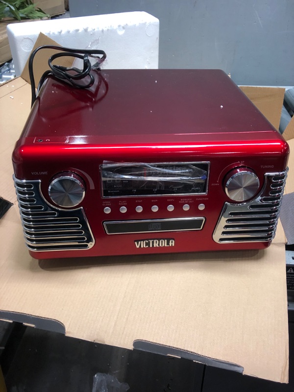 Photo 2 of **FOR PARTS ONLY*NON-FUNCTIONAL*
Victrola 50's Retro Bluetooth Record Player 