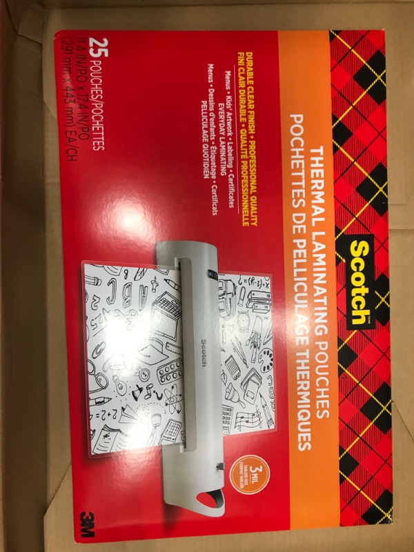 Photo 3 of Scotch Thermal Laminating Pouches, Legal Size 11 x 17 Inches, 25 Pack Laminating Sheets, 3 Mil, Laminate Ornaments, Christmas Banners and Gift Tags, For Use With Thermal Laminators