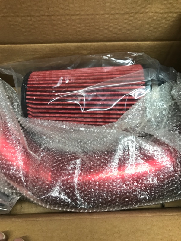 Photo 3 of 4-Inch Tube Cold Air Intake Kit Compatible for Ford F-250 F-350 F-450 F-550 Powerstroke Diesel 6.0L 2003-2007 (Red)