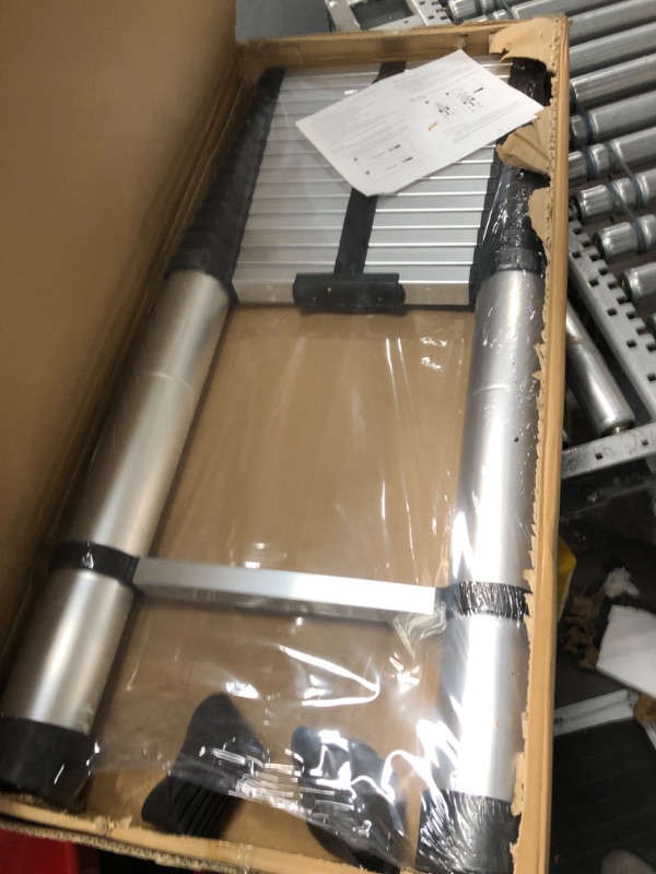 Photo 1 of Telescoping Ladder 20.3FT, Telescopic Extension Ladder, Aluminum Alloy Folding Ladder Portable Multi-Purpose for Indoor Outdoor Work, Heavy Duty 330 lbs Load