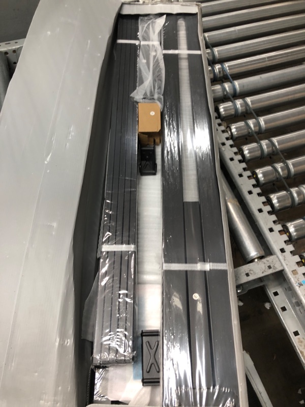 Photo 1 of RestVille Industrial Style Twin XL Metal Bed Frame with Metal Headboard. Simple Look, Heavy Duty Steel Slats Platform No Box Spring Needed, Easy Assembly—Black