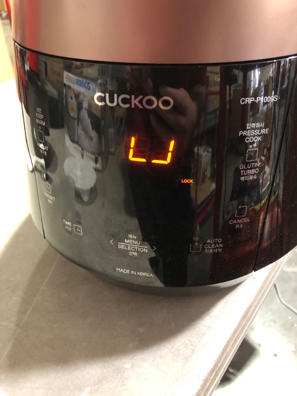 Photo 5 of ***USED - POWERS ON - UNABLE TO TEST FURTHER***
CUCKOO CRP-P1009SB | 10-Cup (Uncooked) Pressure Rice Cooker | 12 Menu Options