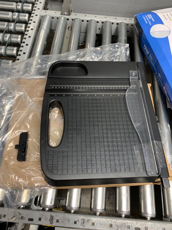 Photo 1 of Paper Cutter,Paper Slicer with Safety Guard, 12" Cut Length Recycled Bypass Paper Trimmer with 15 Sheets Capacity?Guillotine Paper Cutter with Self-Sharpening Blade