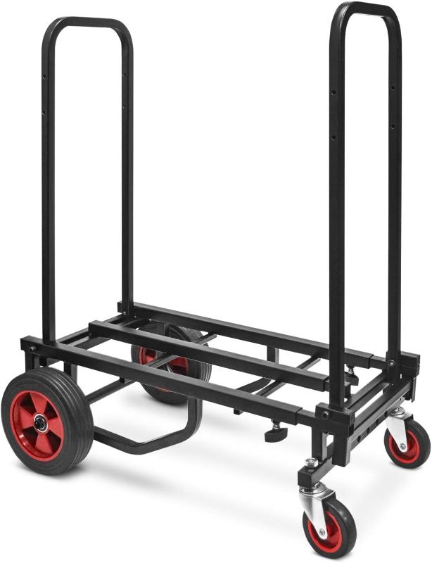 Photo 1 of Pyle Adjustable Professional Equipment - Compact 8-in-1 Folding, Foldable and Lightweight, Hand Truck/Dolly/Platform Cart, Extends Up to 27.52'' to 44.25'' - Pyle PKEQ48
