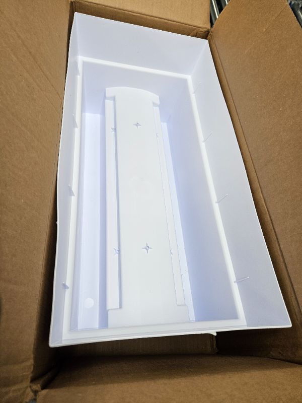 Photo 2 of Bloem Finley Deck Rail Rectangle Planter: 24" - Casper White - Matte Finish, Fits Rail Sizes 3"-6", 100% Recycled Plastic Box, for Indoor and Outdoor Use, Gardening, 7.5 Gallon Capacity