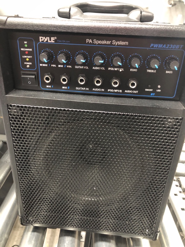 Photo 2 of * important * see clerk notes *
Pyle Wireless Portable PA System-400W Bluetooth Compatible Rechargeable Battery Powered 