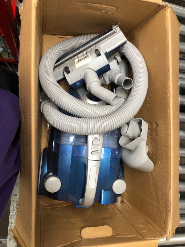 Photo 2 of Kenmore Pet-Friendly Lightweight HEPA Canister Vacuum with Variable Modes, Retractable Cord, and Pet Brush - Blue