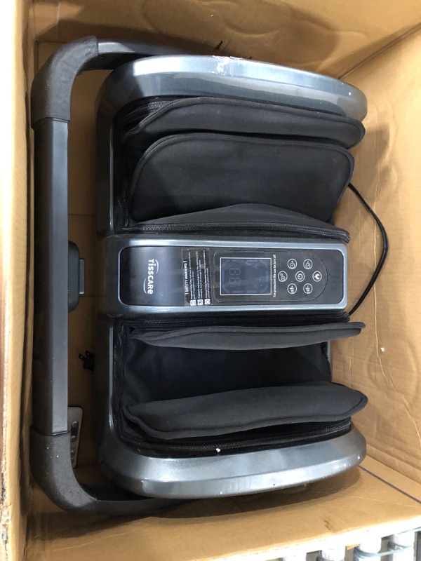 Photo 2 of ***SEE NOTE*** TISSCARE Shiatsu Foot Massager Machine w/ Remote & Heat for Plantar Fasciitis & Neuropathy, Deep Kneading Calf Massage, Leg Massager, Promote Blood Circulation & Pain Relief & Better Sleep Gray