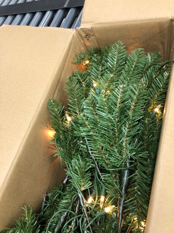 Photo 3 of 4 ft. Dunhill Fir Artificial Christmas Tree with Clear Lights