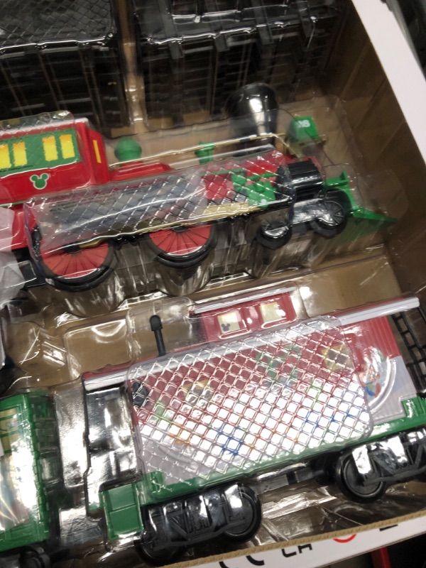 Photo 1 of Lionel Disney Mickey Mouse Express battery-powered Train Set with Remote + 12-Piece Straight Track Expansion Pack Complete Set + Expansion Track (Straight)