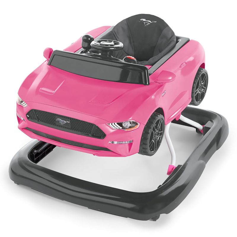 Photo 1 of Bright Starts Ford Mustang 4-in-1 Pink Baby Activity Center & Push Walker with Removable Interactive Steering Wheel -Toy, 6 Months and up
