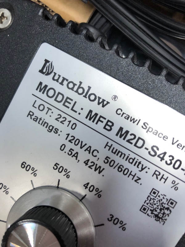 Photo 1 of Durablow Air-In Stainless Steel Crawl Space Foundation Dual Fans Ventilator + Built-in Dehumidistat + Freeze Protection Thermostat + Radon Mitigation (Stainless Steel 430) SUS430+Dual Fan+Dehumidistat Air-In