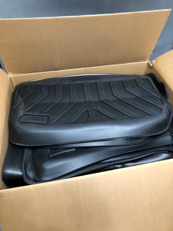 Photo 2 of (6 Pack) Tesla Model Y Floor Mats 2023 2022 2021 2020 3D Full Cover Front Rear Trunk Mats Custom Fits Floor Liners for Tesla Model Y Accessories All-Weather Protect Rear Cargo Liner Mats Model Y ?6 Pack?Floor+Cargo+Trunk Mats