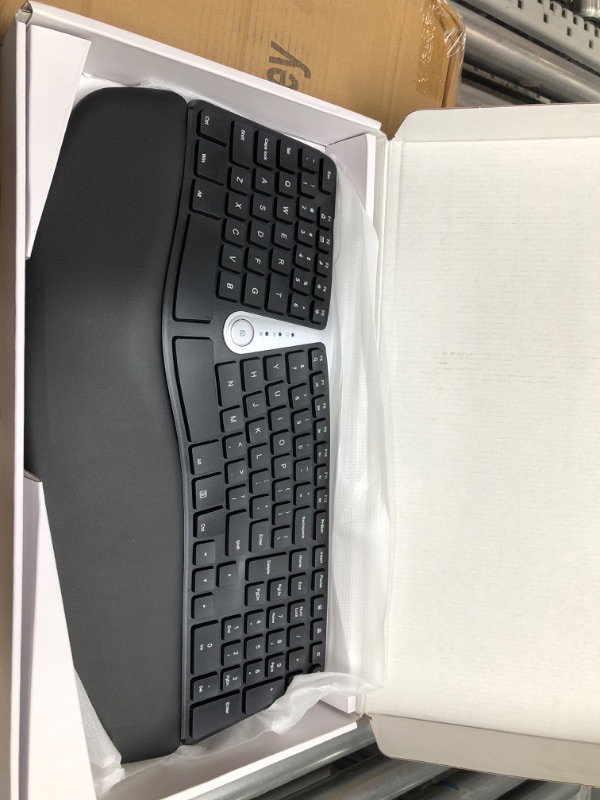 Photo 2 of Nulea Wireless Ergonomic Keyboard, 2.4G Split Keyboard with Cushioned Wrist and Palm Support, Arched Keyboard Design for Natural Typing, Compatible with Windows/Mac