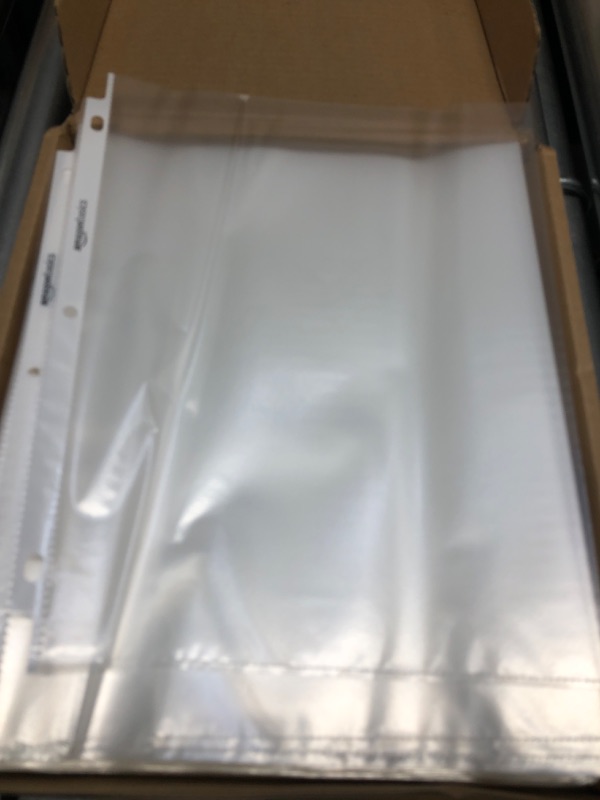 Photo 1 of Amazon Basics Sheet Protector - Non-Glare, 200-Pack 200 - Pack