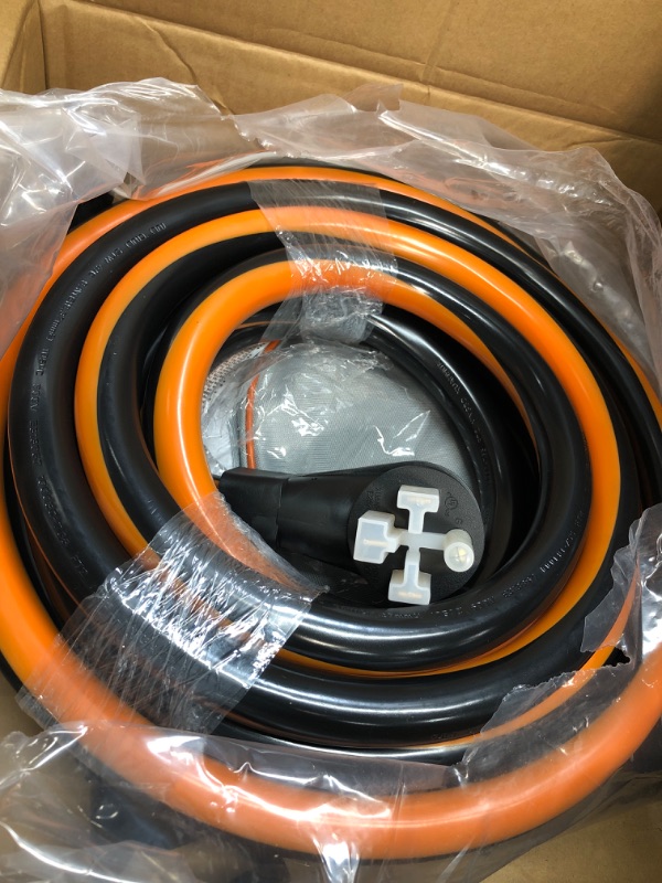 Photo 2 of RVLAND 50 Amp 25 Feet RV Power Extension Cord 14-50P to 14-50R RV Adapter Plug for RV Camper and Generator to House (Black&Orange) 25FT